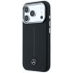 Mercedes Leather Semi Wrap Iconic Line MagSafe vāciņš iPhone 17 Pro Max Melns