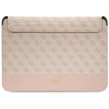 Чехол Guess 4G Stripe Metal Logo для ноутбука до 14", розовый