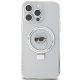 Karl Lagerfeld iPhone 15 Pro Case Ring Stand Karl Head MagSafe, White
