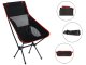 Folding Chair for Tourism, Camping or Fishing, Black/Red