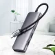Ugreen CM195 6-in-1 USB-C adapteris - HDMI, 2x USB-A, PD, SD/TF - pelēks