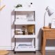 ModernHome plastmasas vannas istabas plaukts ar 4 plauktiem un riteņiem, balts