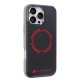 Чехол Audi Carbon Fiber Sport Red Circle MagSafe для iPhone 16 Pro Max 6.9\" - Черный