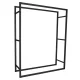 Металлическая дровница для камина 100 x 80 x 25 см, черная