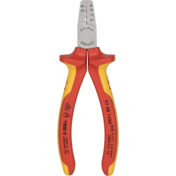 KNIPEX 97 68 145 A Crimping Pliers for Wire End Ferrules 0.25-2.5 mm²