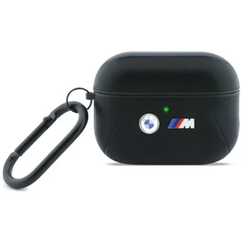 BMW Curved Lines Case for Apple AirPods Pro 3 with Carabiner, Black
