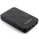 Guess ārējais akumulators 5000mAh 15W 4G Leather Metal Logo, melns