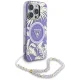 Guess Palm Trees Triangle Pearl Strap MagSafe Maciņš ar MagSafe iPhone 16 Pro Max, violets | Phone Case Cover