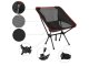 Folding Camping and Fishing Chair, Black/Red