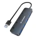 USB-концентратор Wozinsky WHS080YSS 4 порта USB-A 3.0 с выключателями - серый