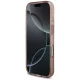 Чехол Guess IML Flowers MagSafe для iPhone 17 Pro с жемчужным ремешком — розовый
