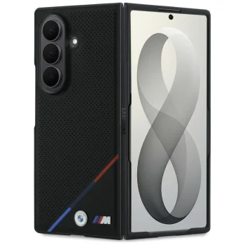 Чехол BMW M Leather Perforated MagSafe для Samsung Galaxy Z Fold 8 Ultra, черный