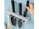 Wall-Mounted Knife and Kitchen Utensil Holder with 6 Hooks