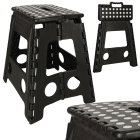 Saliekamā taburete, pakāpiens virtuvei, bērnistabai vai vannas istabai, 39cm, Melns | Folding Anti-slip Step Stool