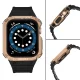 Защитный чехол с ремешком для Apple Watch 42/44/45mm (Черный/Розовое золото)