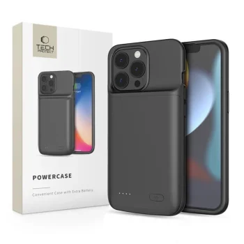 Tech-Protect iPhone 13 / 13 Pro vāciņš ar 4800mAh akumulatoru PowerCase, melns
