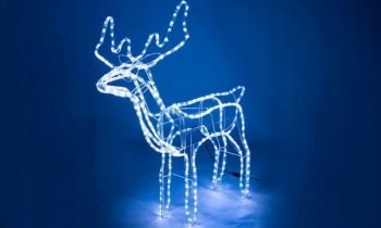 Ziemassvētku Rotājums Dekorācija Gaismas Figūra "Briedis", LED Vītne 9m, Zilā gaisma | Luminous Christmas Decoration
