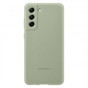 Original Samsung Galaxy S21 FE 5G (SM-G990B/DS) Rubber Silicone Case Cover, Olive (EF-PG990TME) | Oriģināls Silikona...