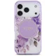 Guess IML Flower & Tonal Circle MagSafe vāciņš iPhone 17 Pro – violets | Phone Case Cover