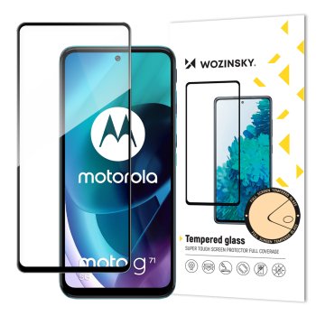 Wozinsky Full Glue aizsargstikls Motorola Moto G71 5G, melns