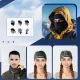 Qunature 11230014002 sporta kakla sildītājs, daudzfunkcionāla bandana, melna