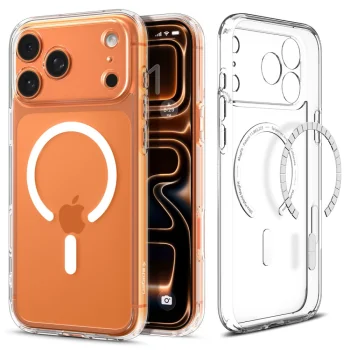 Чехол Spigen Ultra Hybrid Mag Magsafe для iPhone 17 Pro, прозрачный/белый