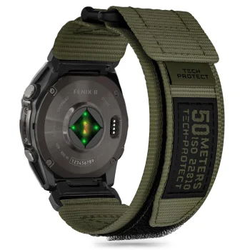 TECH-PROTECT SCOUT PRO GARMIN FENIX 5X / PLUS 6X 7X 8 (51 ММ) ВОЕННЫЙ ЗЕЛЕНЫЙ