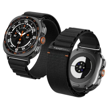 Нейлоновый ремешок Spigen WBF1 для Samsung Galaxy Watch Ultra 47mm, черный