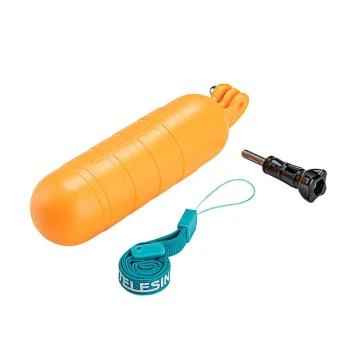 Telesin peldošais rokturis sporta kamerām, oranžs