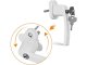 Universal Locking Window Handle with Key for Child Safety, White