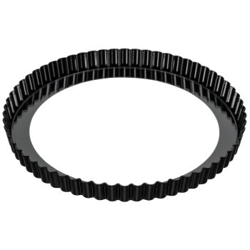 Kaiser Inspiration Kiša un tartes forma ar stikla pamatni 28cm Melna