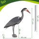 Garden Heron Statue Gardlov 66cm Pond Ornament on Stake, Grey