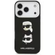 Karl Lagerfeld FW Grained Karl & Choupette Heads Pins & Logo iPhone 17 Pro vāciņš - melns | Phone Case Cover