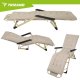 Folding Garden Lounger Trizand 3-in-1 with Cushion, beige