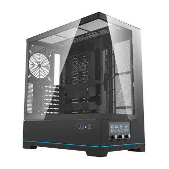 Datora korpuss Darkflash DY451 bez ventilatoriem, melns