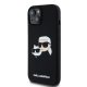Apple iPhone 15 6.1\'\' Karl Lagerfeld Silicone Karl & Choupette MagSafe Cover Case, Black