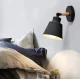Sienas lampa Loft ZD129, melna matēta