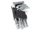 Ball End Hex Key Set 9 Piece Metric Allen Wrench Tool Kit 1.5-10mm