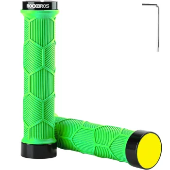 Rockbros 40720007005 velosipēda rokturi ar atstarotājiem, zaļi