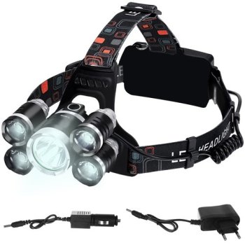 Trizand 5 x LED T6 CREE Headlamp