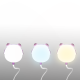 LTC LED Bear Night Light for Kids, 3W 1200mAh Rechargeable Nursery Lamp, Pink