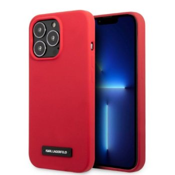 Karl Lagerfeld iPhone 13 Pro / 13 vāciņš Silicone Plaque Sarkans