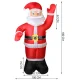 Ruhhy 00022624 Piepūšamais Ziemassvētku vecītis ar LED apgaismojumu, 180 cm