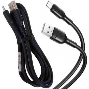 Izturīgs USB-A uz USB-C kabelis, 1.4m, 2.1A
