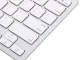 Беспроводная Bluetooth-клавиатура для ПК, iPad, Mac, компактная, белая