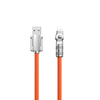 Угловой кабель Dudao L24AL USB-A - Lightning 30W 1м, оранжевый