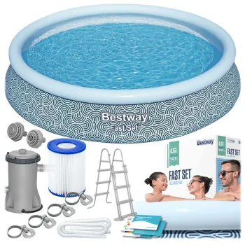 Bestway 57372 piepūšamais baseins 457x107 cm (11-in-1)
