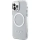 Чехол Guess для iPhone 12 / 12 Pro Metal Outline MagSafe, серебристый