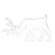 Neon Light Reindeer Holiday Decoration, Warm White