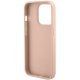 Guess iPhone 15 Pro Max vāciņš Croco Triangle Metal Logo, rozā